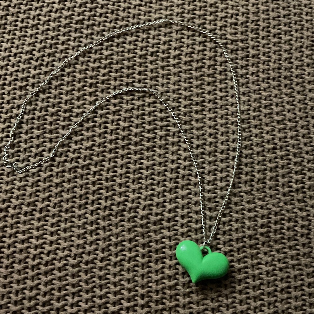 Green Heart Pendant Necklace